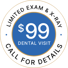 $99 New Patient Dental Visit stamp